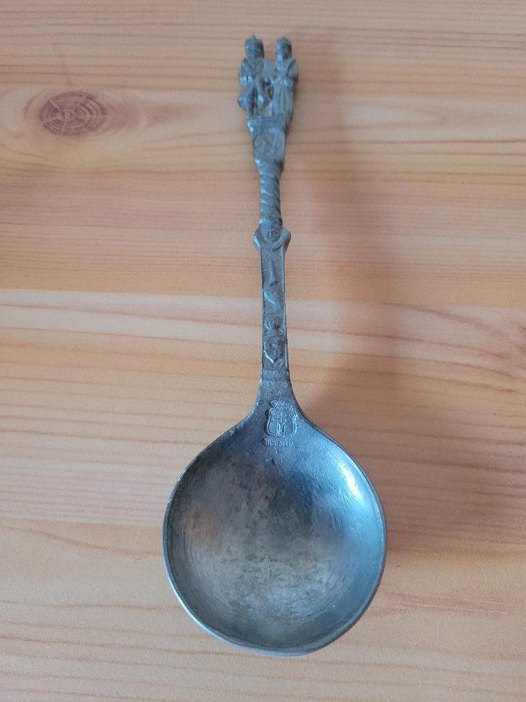 Tinnen bruidslepel, Antiek en Kunst, Ophalen of Verzenden