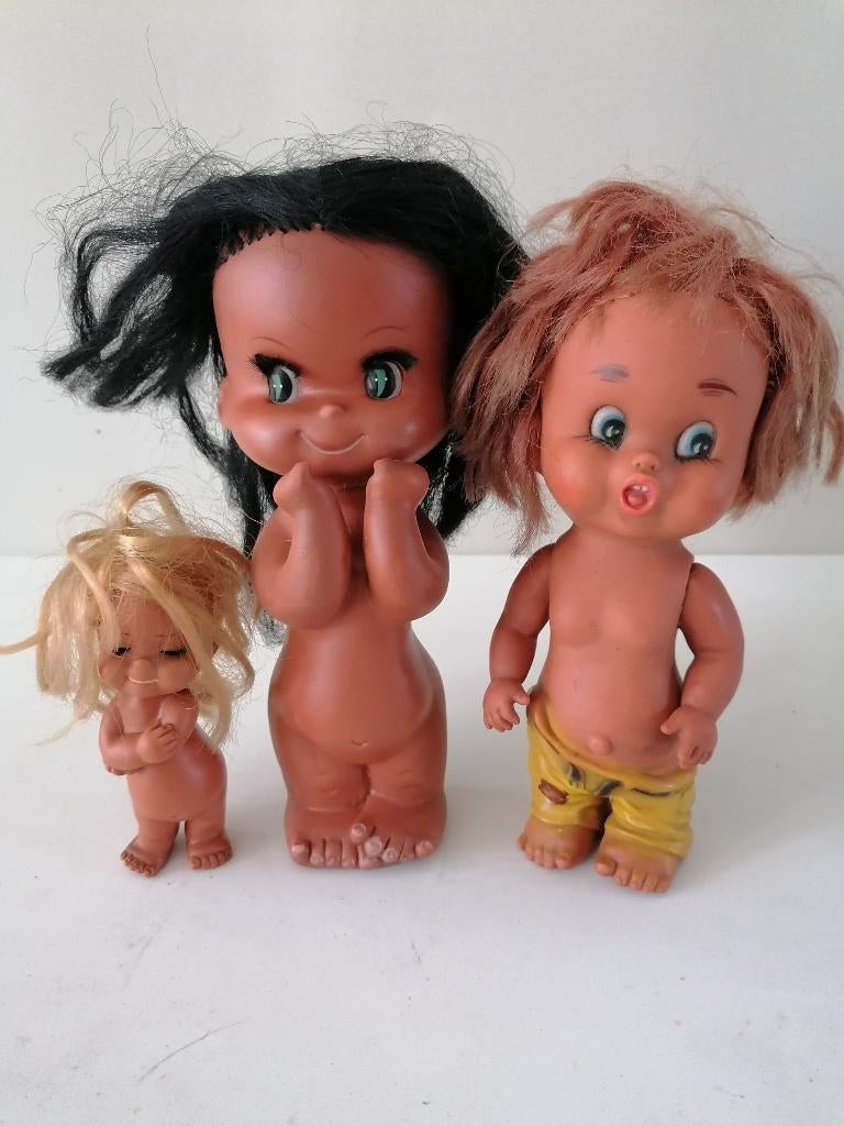 3 blote billen popjes uit de jaren 70, Ophalen of Verzenden
