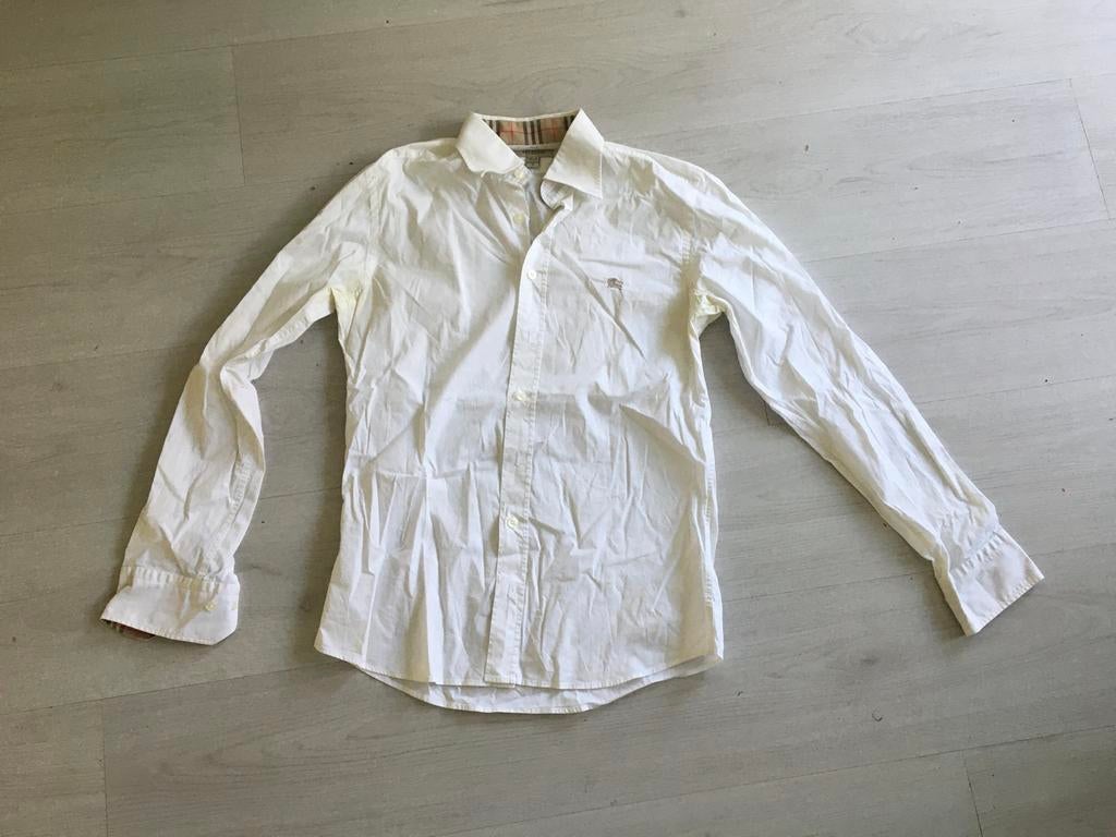Burberry overhemd maat S, Ophalen of Verzenden, Gedragen, Wit, Halswijdte 38 (S) of kleiner