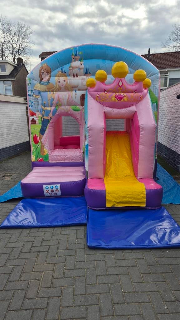 Springkussen prinsessen te huur., Ophalen of Verzenden, Zo goed als nieuw