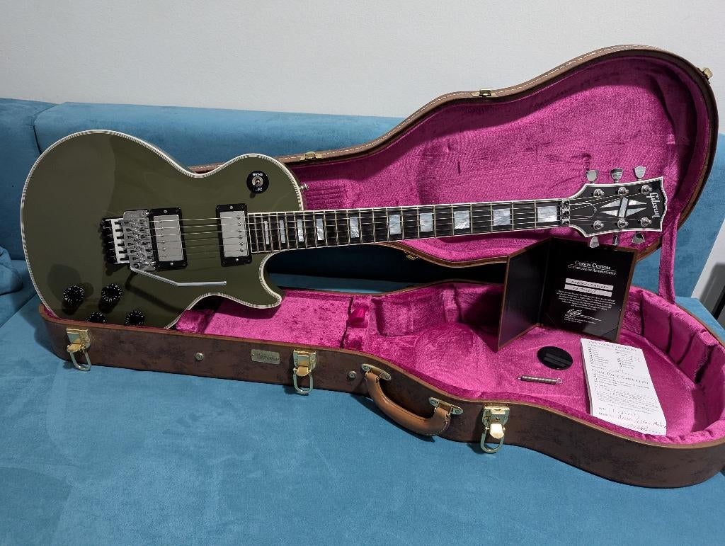 Gibson Les Paul Axcess Custom Floyd Rose Limited Olive Drab, Ophalen of Verzenden, Gebruikt, Solid body, Gibson