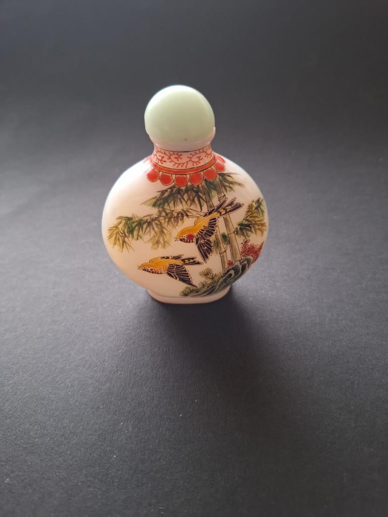 Snuif flesje peking Glas, Ophalen of Verzenden