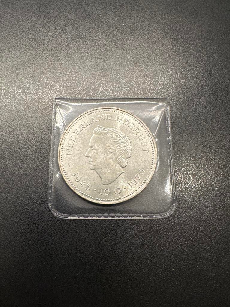 Zilveren 10 Gulden 1945-1970 - Nederland Herrijst, Postzegels en Munten, Munten | Nederland, Koningin Juliana, Zilver, Ophalen of Verzenden