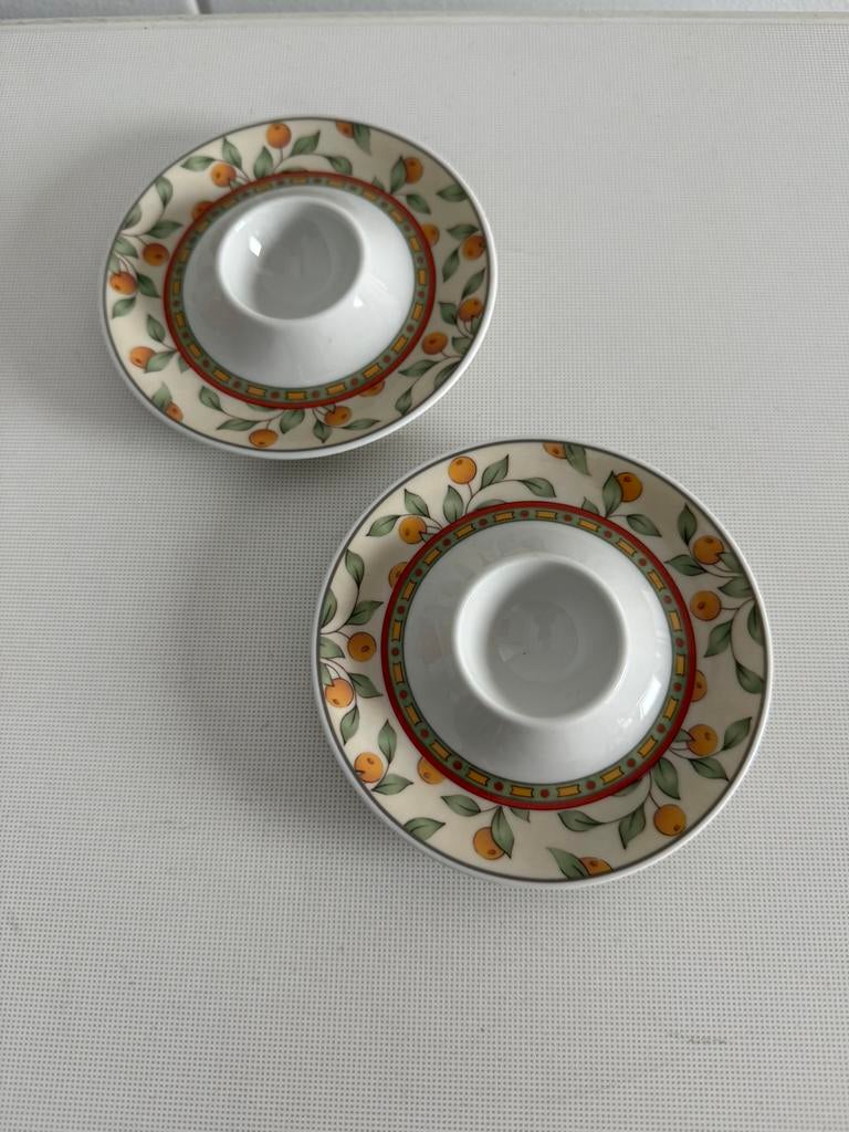 Eierdopjes van Koffietijd Art+Design 2 stuks, Overige typen, Ophalen of Verzenden, Zo goed als nieuw, Overige stijlen