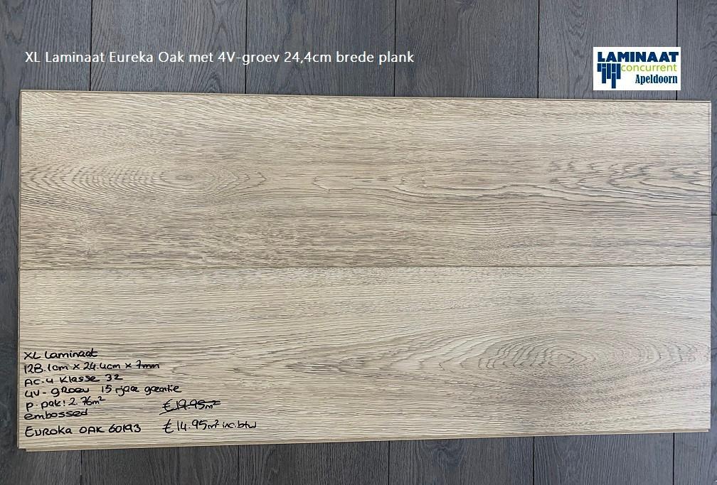 XL Laminaat Eureka Oak Natuur met 4V-groev €14,95m2, 75 m² of meer, Beige, Nieuw, Ophalen of Verzenden