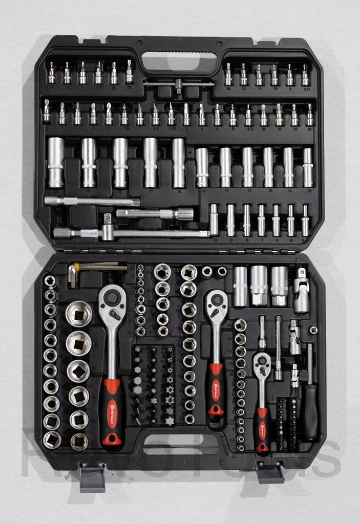 171 delig doppenset 1/2 1/4 3/8 ratel in koffer, Doe-het-zelf en Verbouw, Gereedschap | Handgereedschap, Metallo, Nieuw, Metallo@hotmail.com