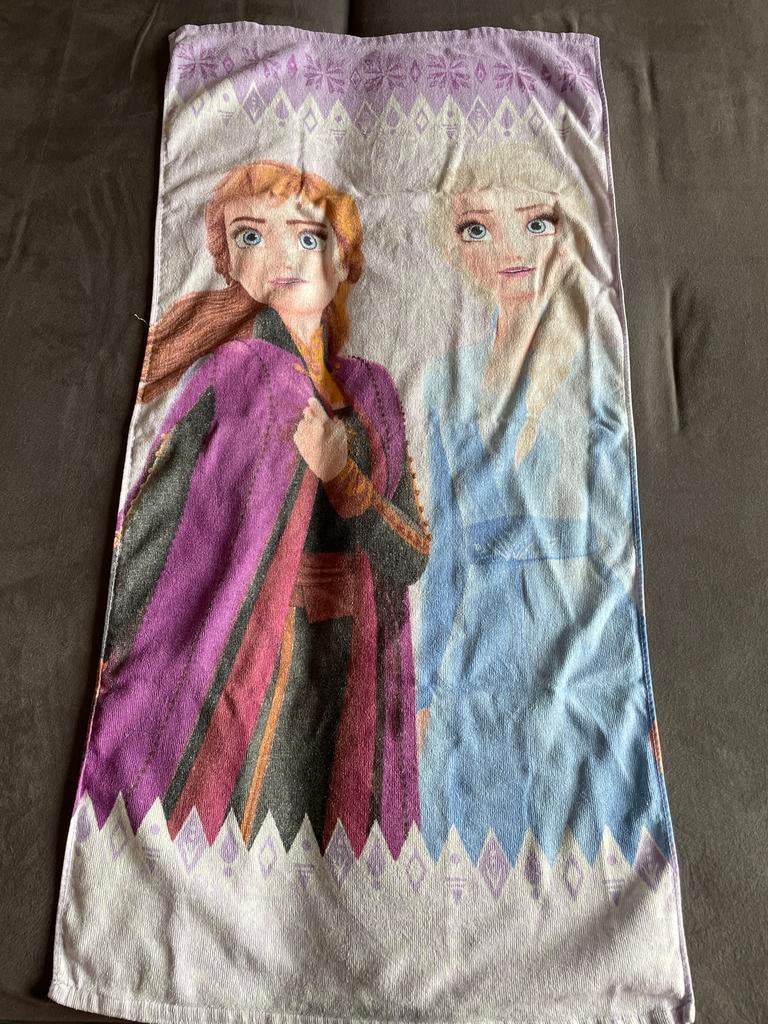 Badlaken frozen 60x120, Ophalen of Verzenden, Gebruikt, Paars, Handdoek