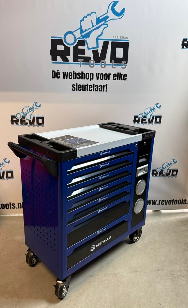 Gevulde metallo Gereedschapswagen  Bluetooth RVS werkblad, Doe-het-zelf en Verbouw, Gereedschap | Handgereedschap, Nieuw, Ophalen of Verzenden