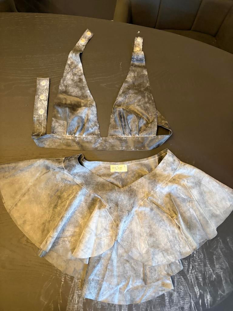 Luxxury Latex Set fetish Maat M - Compleet met Onderhoudsset, Kleding | Dames, Ondergoed en Lingerie, Ophalen of Verzenden, Zwart