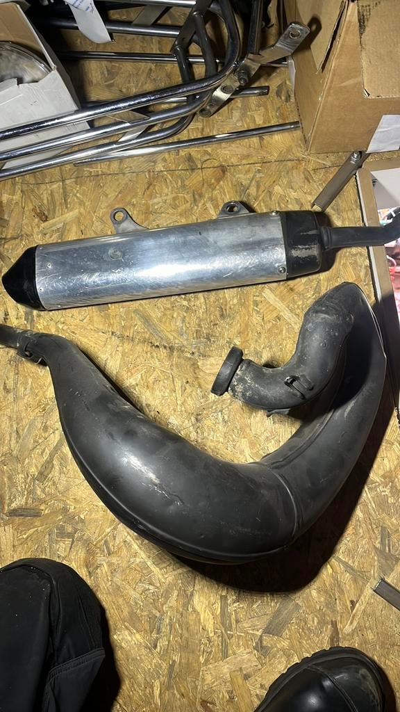 Yamaha YZ 250 uitlaat bocht en demper, Motoren, Ophalen of Verzenden, Gebruikt