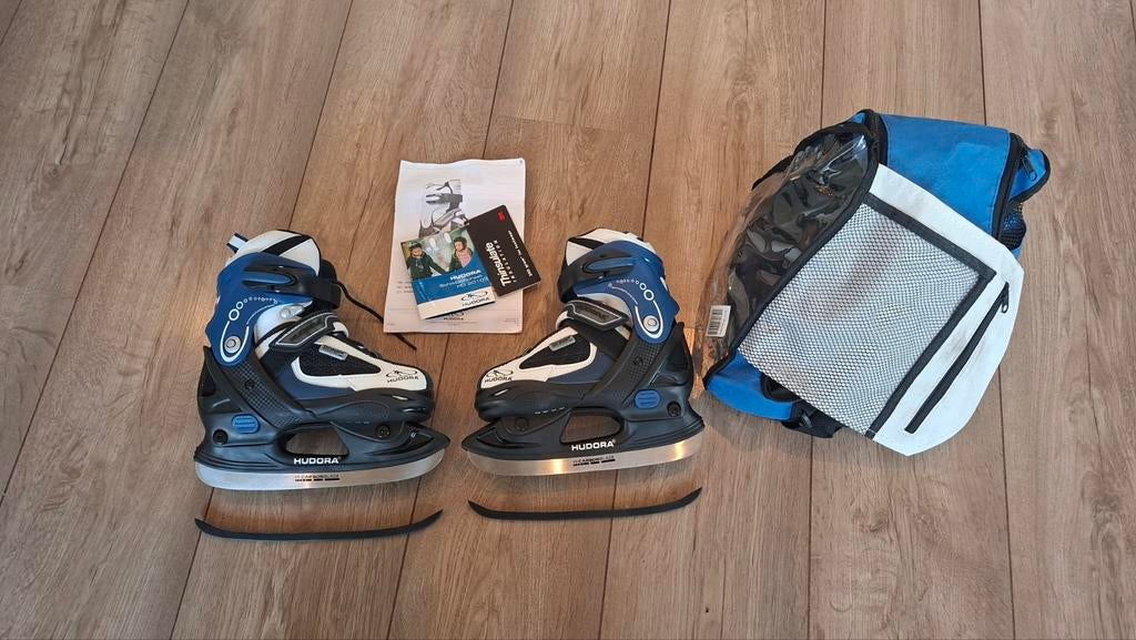 Hudora HD2010 kinderschaatsen verstelbaar maat 32-35, Ophalen, Zo goed als nieuw, IJshockeyschaatsen, Overige merken