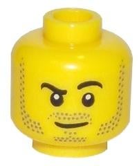 Lego Castle Gezicht 2x Yellow Minifigure, Head Black Eyebrow, Ophalen of Verzenden, Nieuw, Losse stenen, Lego