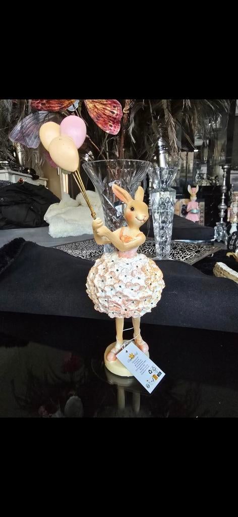 Schattig Konijnenbeeldje met Ballonnen, Ophalen of Verzenden, Nieuw