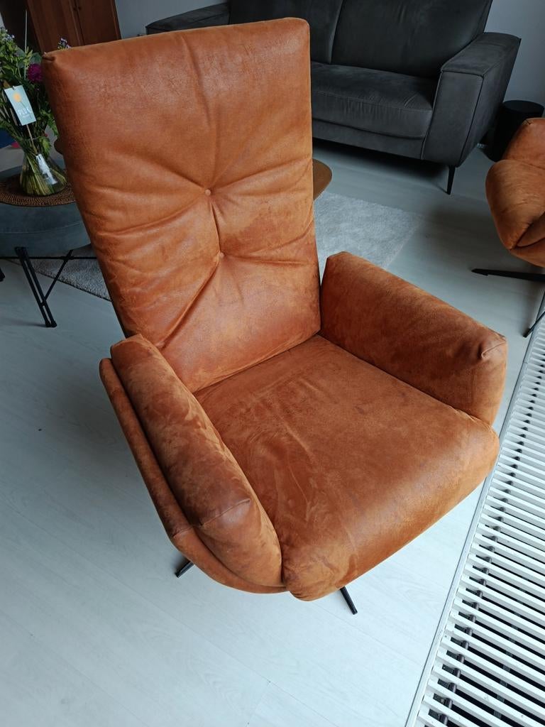Haco Draaifauteuil - Comfortabele Stoel, Huis en Inrichting, Fauteuils, Gebruikt, Metaal, Stof, 75 tot 100 cm, 75 tot 100 cm, Ophalen