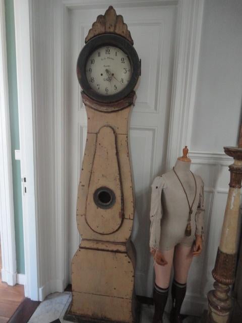 antieke ZWEEDSE staande MORA KLOK + LIER, Antiek en Kunst, Ophalen