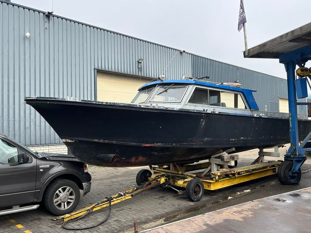 Patrouille boot. Werkboot directie vaartuig, Ophalen, Staal, 50 pk of meer, Diesel