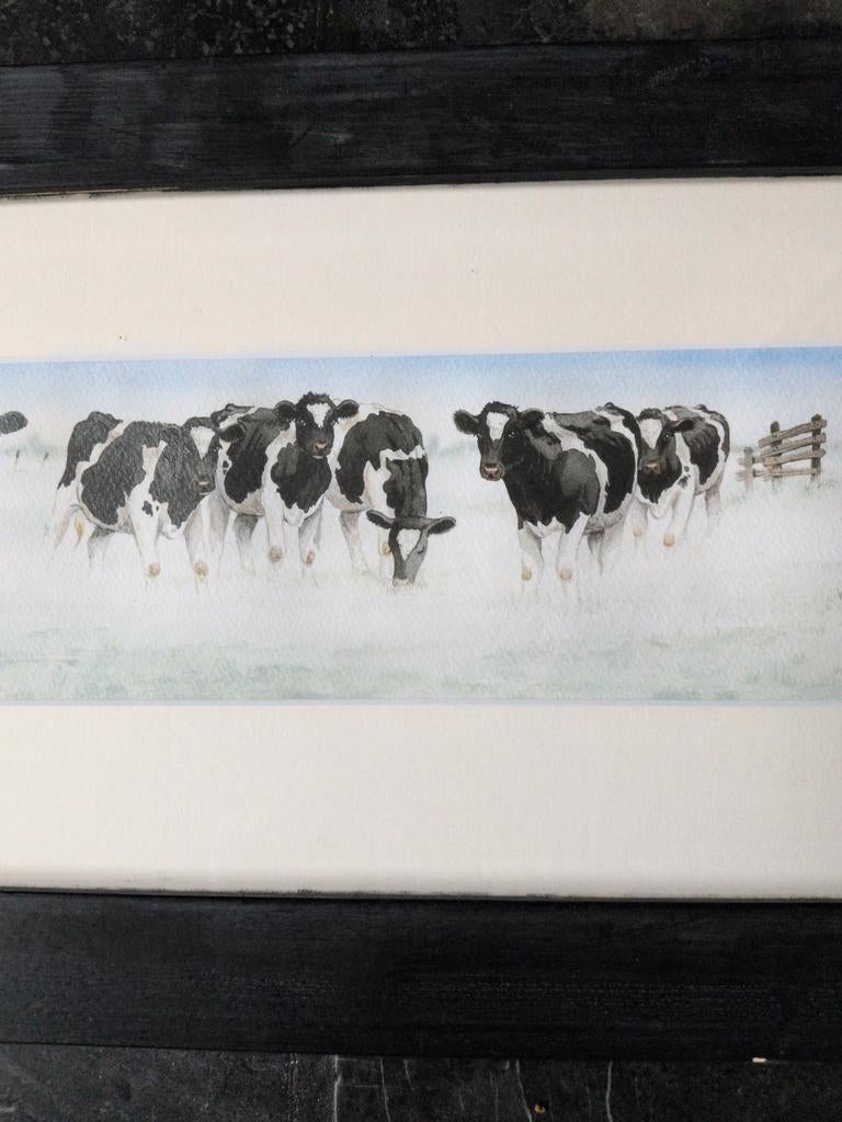 Wiebe van der Zee - 'Bij de pinken' glicéeprint, Antiek en Kunst, Kunst | Tekeningen en Foto's, Ophalen of Verzenden