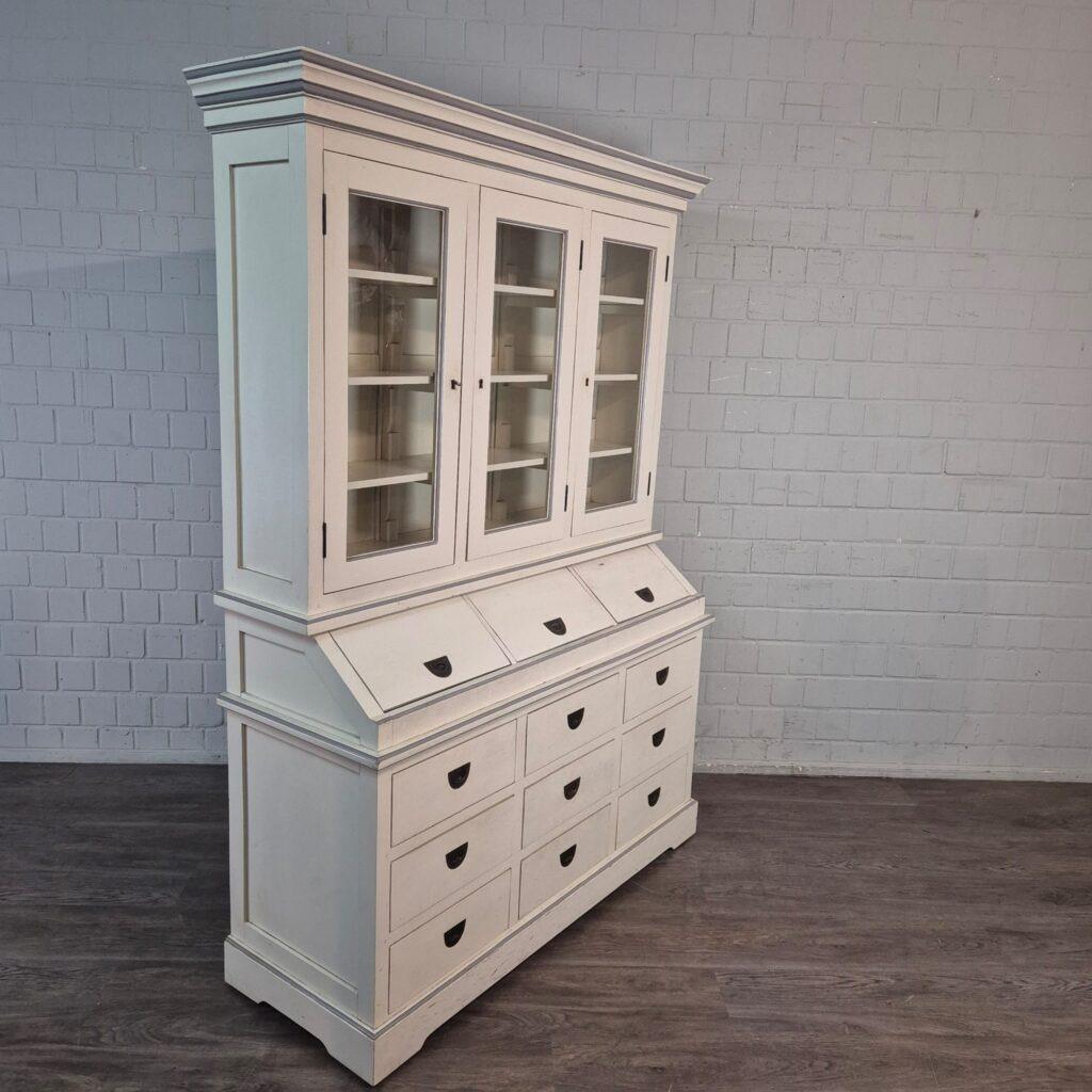 26653 Vitrine Kruidenierskast(winkelkast) Grenen 1,55 m, Antiek en Kunst, Antiek | Meubels | Kasten, Ophalen of Verzenden