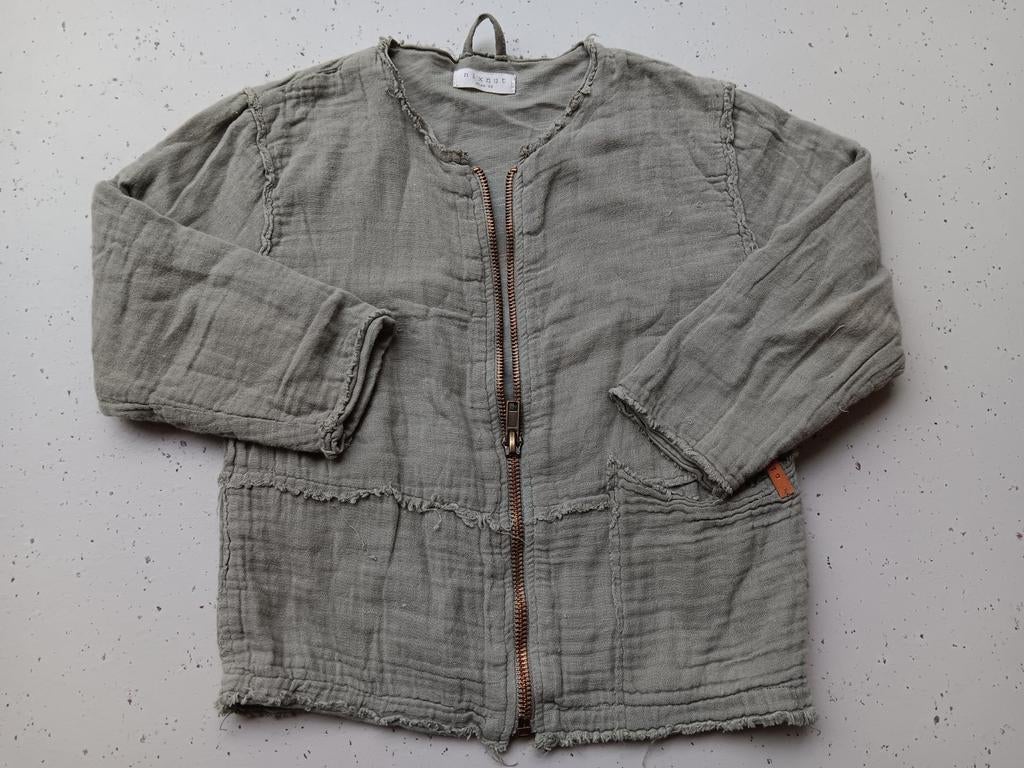 Nixnut 98 mousseline khaki vest, Kinderen en Baby's, Kinderkleding | Maat 98, Meisje, Trui of Vest, Ophalen of Verzenden, Zo goed als nieuw