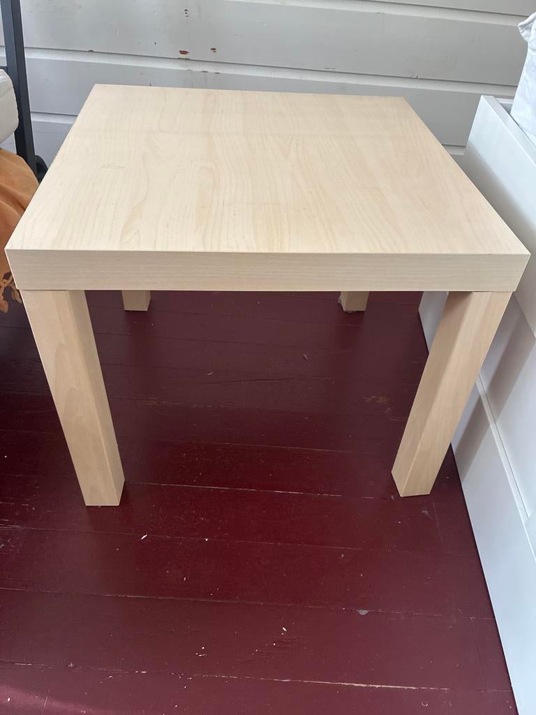 Klein vierkant tafeltje 55x55 cm, Gebruikt, Vierkant, 55 tot 75 cm, Hout