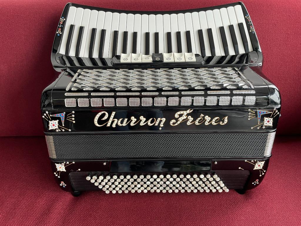 Z.g.a.n. italiaanse Charron Frères waaierklavier accordeon ., Muziek en Instrumenten, Accordeons, Zo goed als nieuw, Toetsaccordeon
