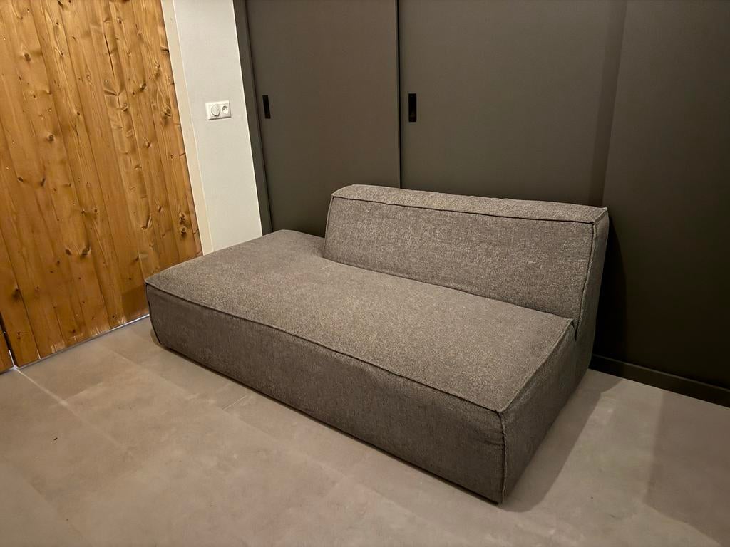 nous living newton halve rug rechts grijs, Ophalen, Gebruikt, 100 tot 125 cm, Driepersoons