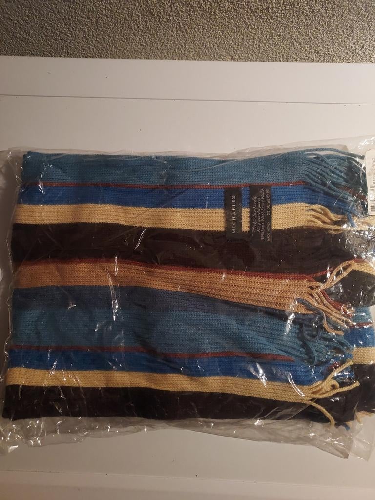 Michaelis gestreepte sjaal - Nieuw in verpakking, Blauw, Michaelis, Nieuw, Ophalen of Verzenden