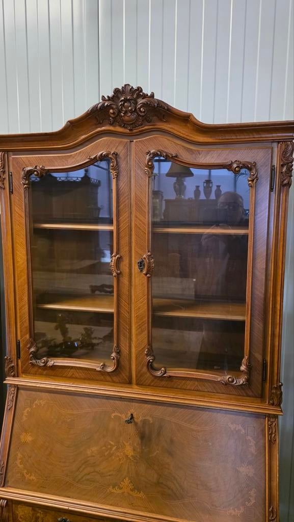 Notenhouten bureau case, Antiek en Kunst, Ophalen