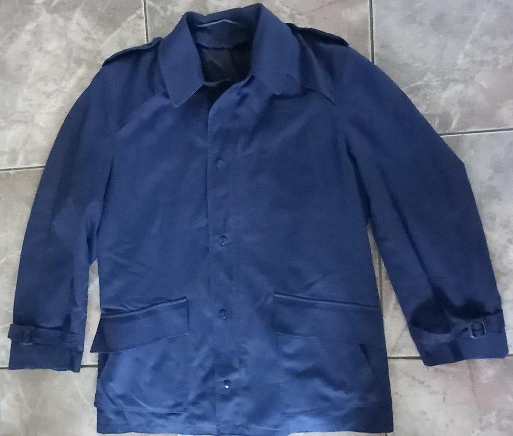Gevoerde halflange jas donkerblauw maat 48 / KLu Luchtmacht, Ophalen of Verzenden, Zo goed als nieuw, Maat 48/50 (M), Blauw