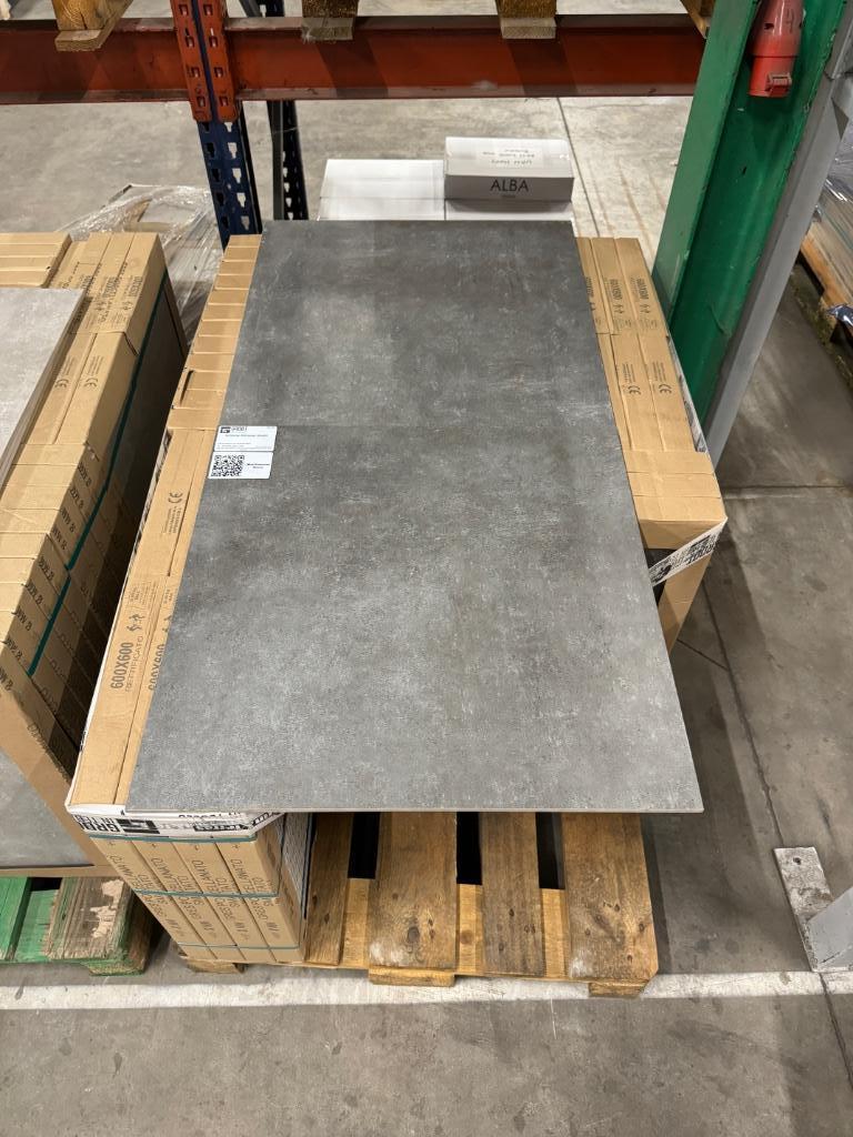 Restpartij Keramische Tegels Concrete Antraciet 60x60, Doe-het-zelf en Verbouw, Tegels, Nieuw, Vloertegels, Keramiek, 60 cm of meer