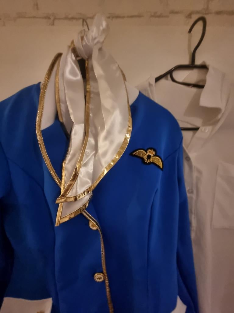 Compleet Carnaval Stewardess Kostuum, Maat 38/40 (M), Carnaval, Nieuw, Ophalen of Verzenden