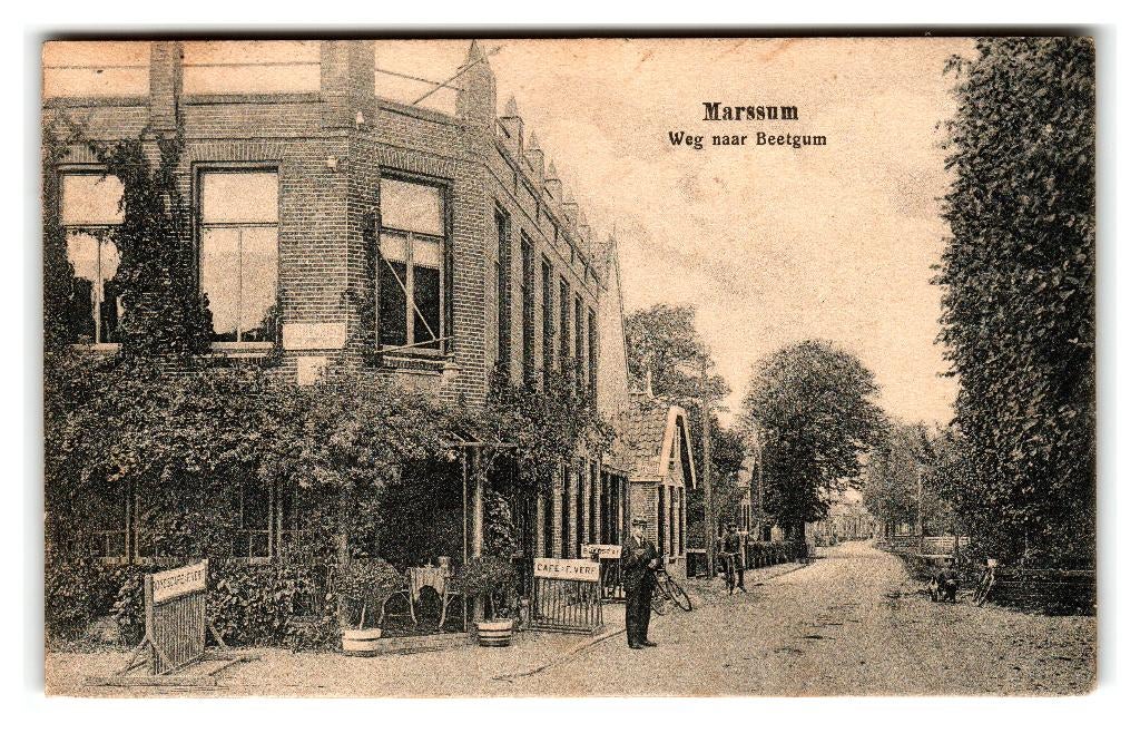 Marsum, Weg naar Beetgum, Ophalen of Verzenden, 1940 tot 1960, Gelopen, Friesland
