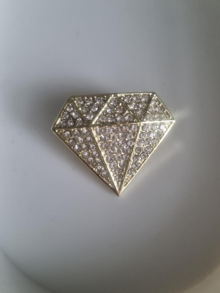 Oeteldonk Broche Speld Diamant Carnaval, Overige materialen, 4 tot 7 cm, Gebruikt, Ophalen of Verzenden