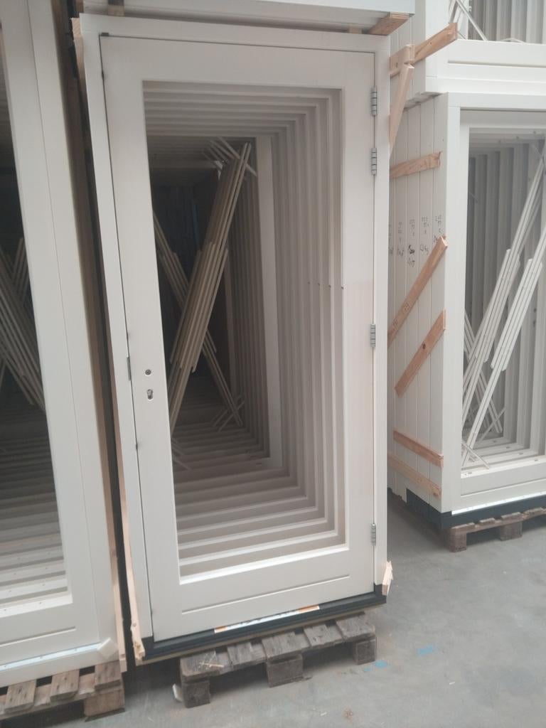 Kozijn met achterdeur hardhout, Doe-het-zelf en Verbouw, Deuren en Horren, 215 cm of meer, Nieuw, Buitendeur, Hout