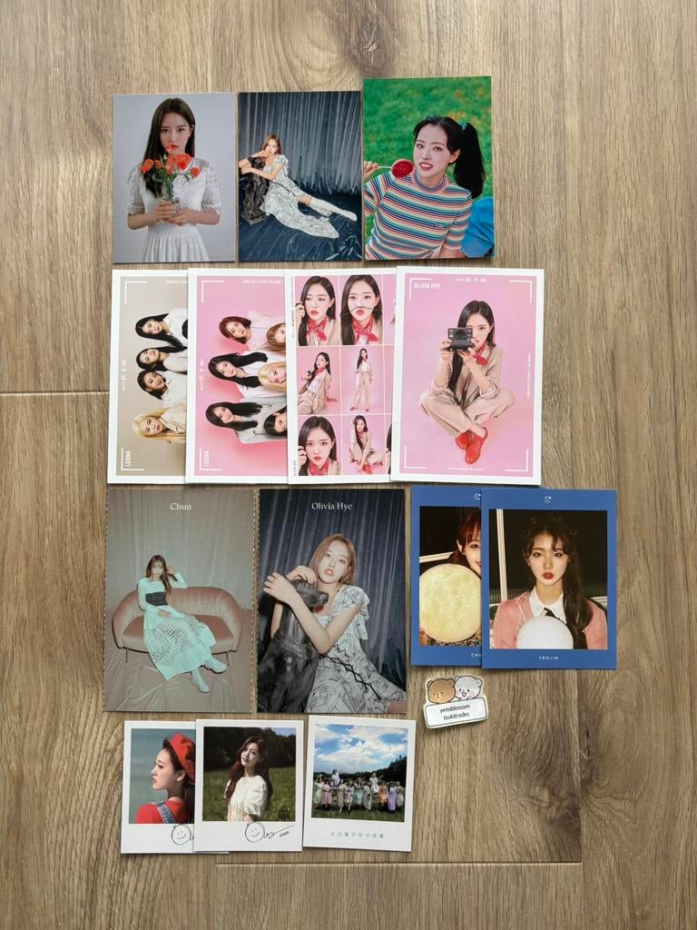 loona chuu olivia hye choerry photocard postcard set kpop, Ophalen of Verzenden, Zo goed als nieuw, Foto of Kaart