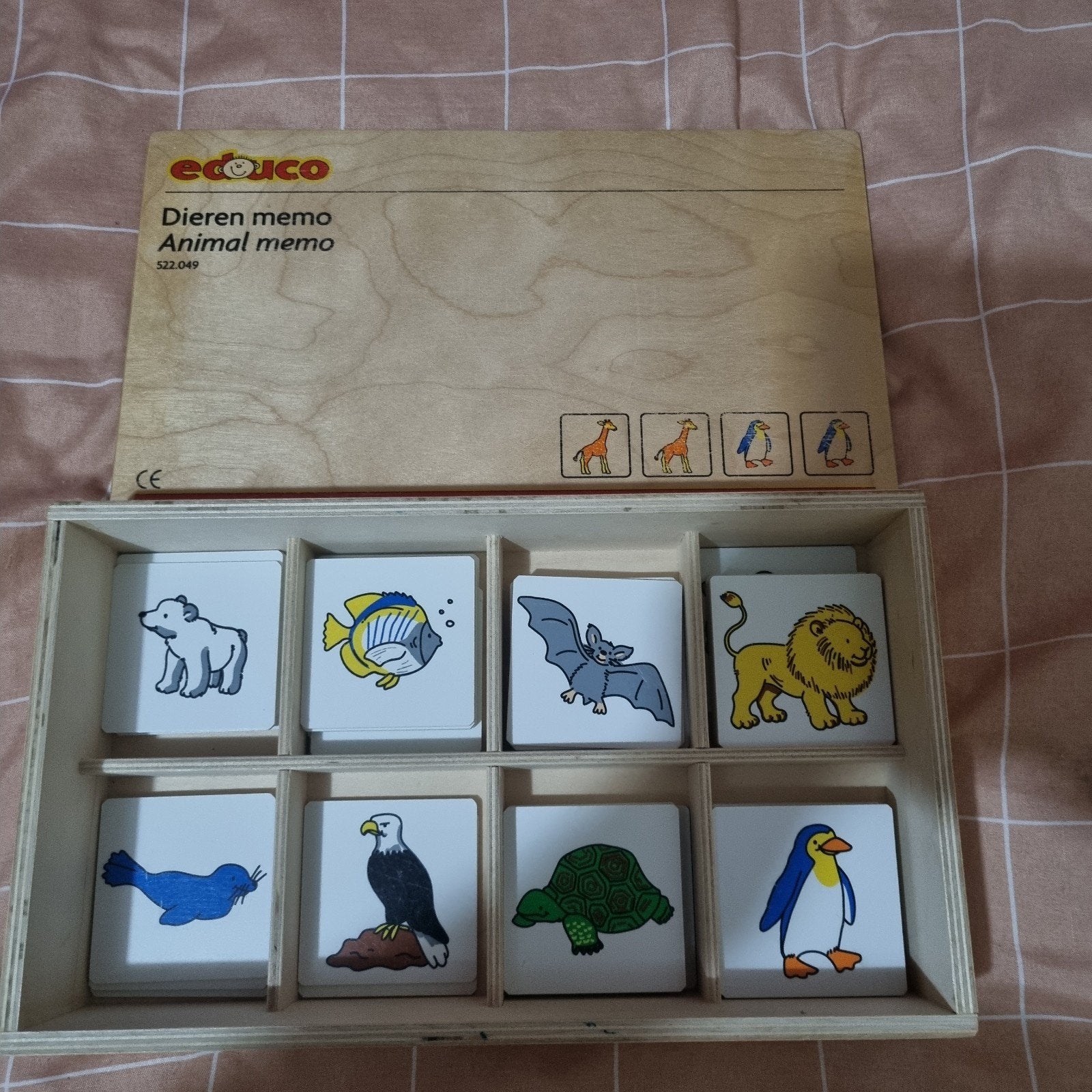 Educo Dieren memo / Animal memo - Houten geheugenspel, Ophalen of Verzenden, Gebruikt, Ontdekken