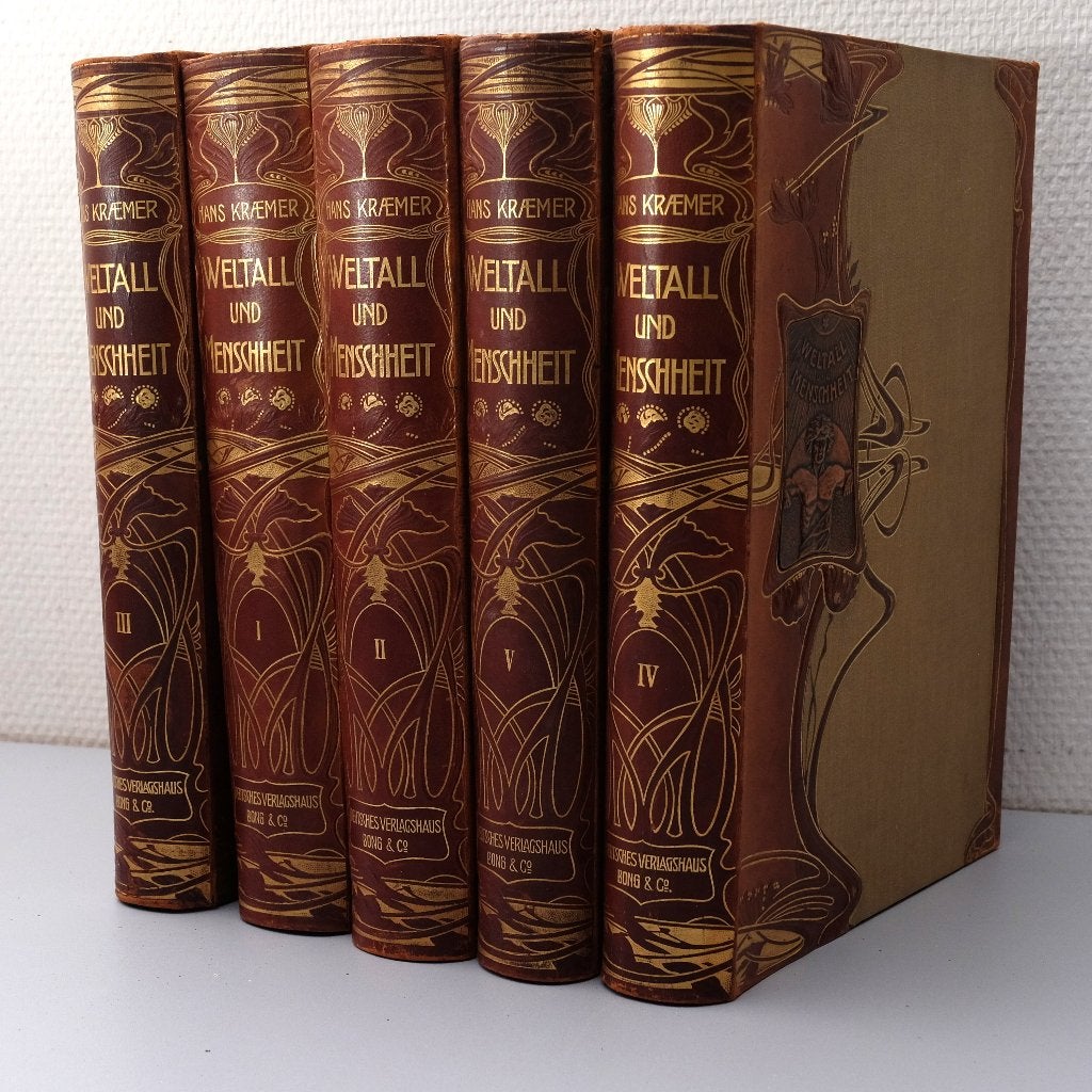 Weltall und Menschheit , set antieke boeken, Antiek en Kunst, Ophalen of Verzenden, Hans Kreamer