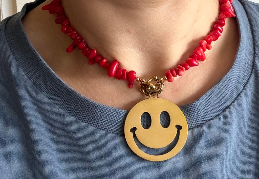 Bonnie Studios ketting met hanger, Ophalen of Verzenden, Zo goed als nieuw, Rood, Overige materialen