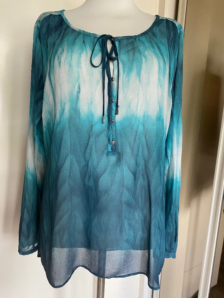 tuniekblouse Expresso 44 aqua/off-white, Maat 42/44 (L), Ophalen of Verzenden, Zo goed als nieuw, Expresso