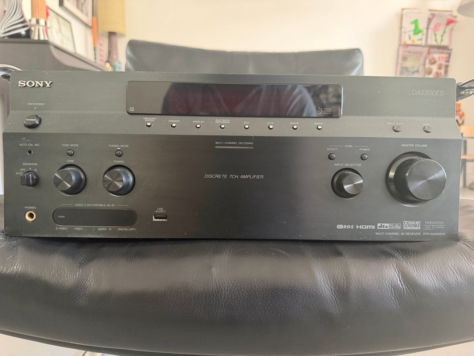 Sony STR-DA5200ES AV Receiver - 7.1 Surround Sound, Ophalen, Gebruikt, Sony, 120 watt of meer