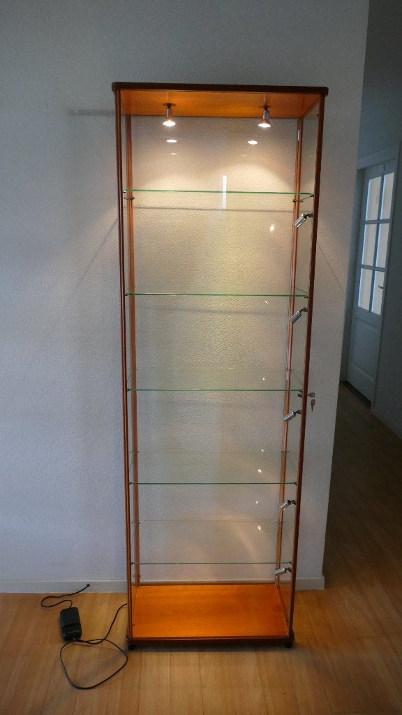Mooie glazen vitrinekast met ingebouwde verlichting, Huis en Inrichting, Kasten | Vitrinekasten, Ophalen, Modern, Vitrine, Met deur(en)