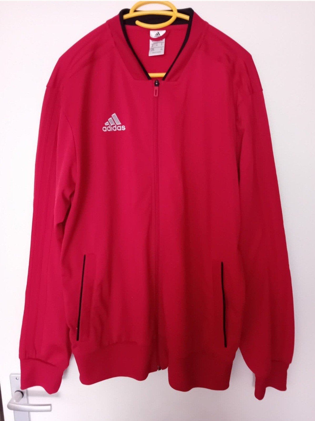 Adidas Sportjas Rood Sweater Met Rits Voor Dames/Heren., Ophalen, Adidas, Maat 46/48 (XL) of groter, Nieuw