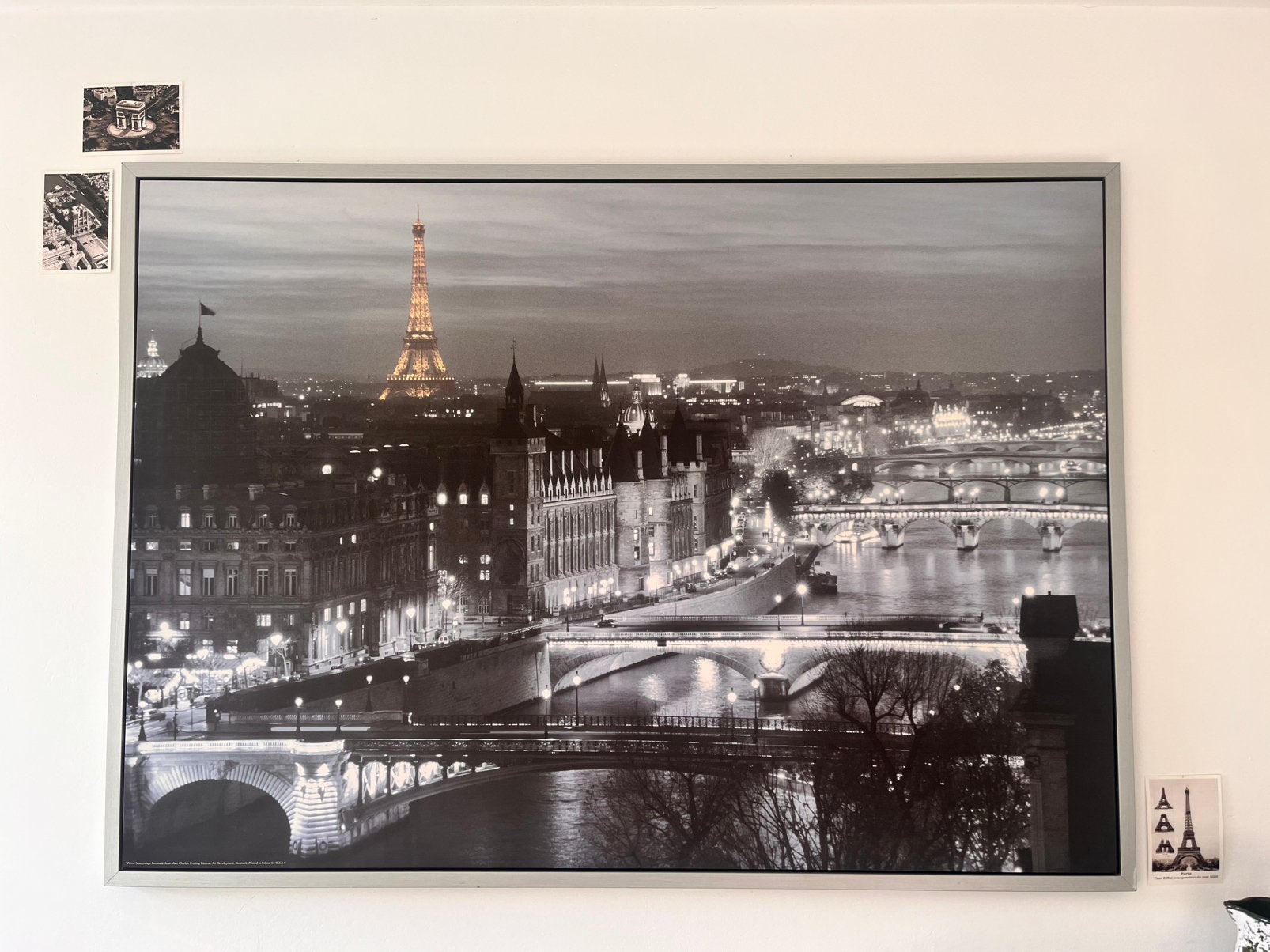 Grote omlijste fotoposter Parijs (ikea), Huis en Inrichting, Ophalen, Gebruikt, 125 cm of meer, Foto of Poster