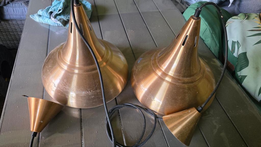 2 hanglampen, Huis en Inrichting, Ophalen of Verzenden, Gebruikt