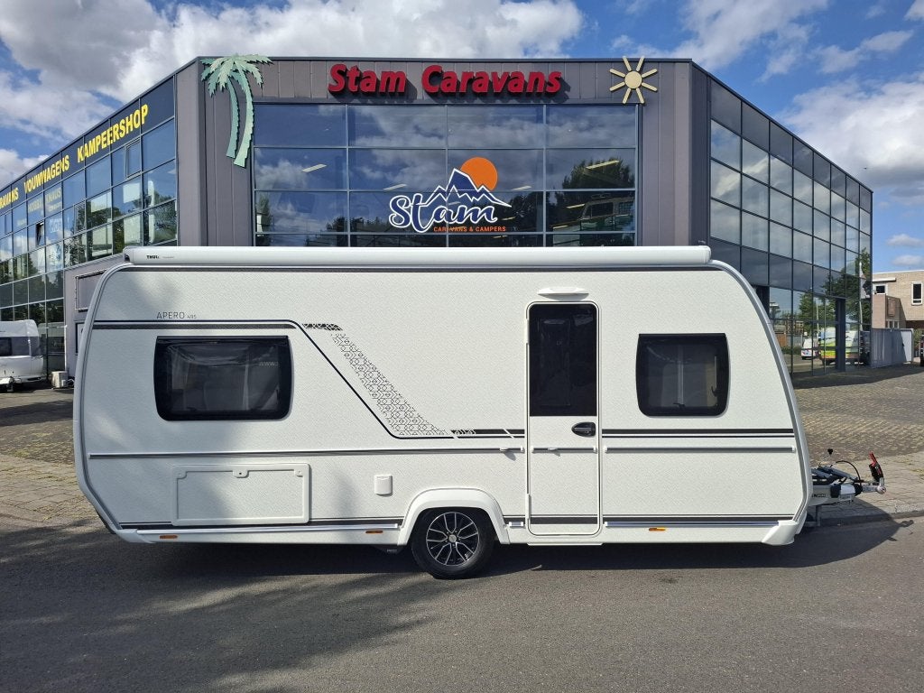 Fendt Apero 495 enk,bed, mover,airco,luif, Caravans en Kamperen, Standaardzit, Overige typen, 1250 - 1500 kg, Tot en met 4