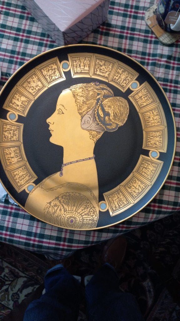 Finzi “Oro Zecchino” decoratief bord, Ophalen