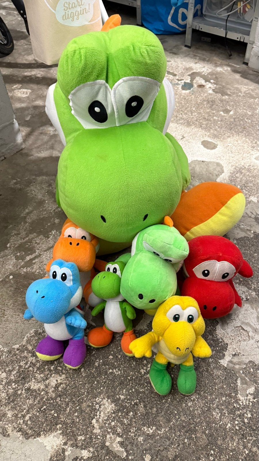Grote verzameling Yoshi knuffels - Super Mario !, Gebruikt, Dinosaurus, ., Ophalen of Verzenden