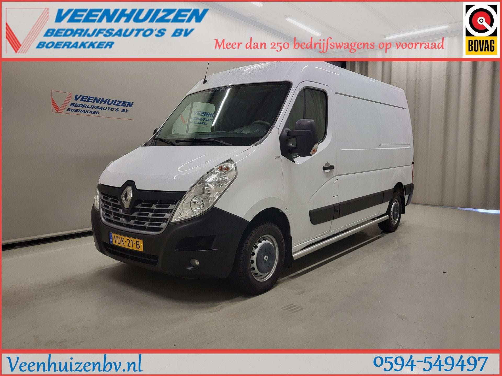 Renault Master 2.3dCi 130pk L2/H2 Trekhaak Euro 6!, Gebruikt, Euro 6, 4 cilinders, Renault