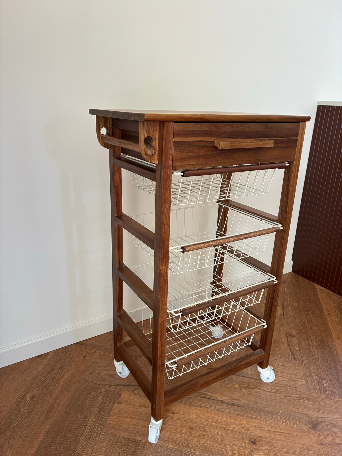 Zara Home opbergmeubel met wielen - Keukentrolley, Ophalen, Hout, Keukentrolley, Zo goed als nieuw