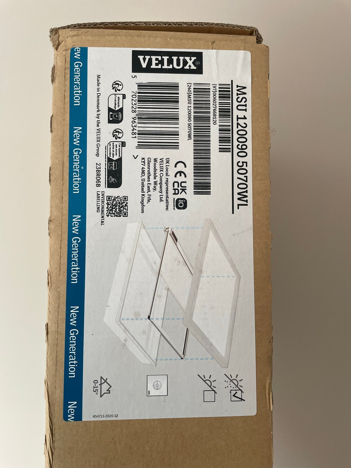 VELUX  MSU 120090 5070WL - Nieuw in doos, 80 tot 120 cm, Nieuw, Ophalen of Verzenden, Overige typen